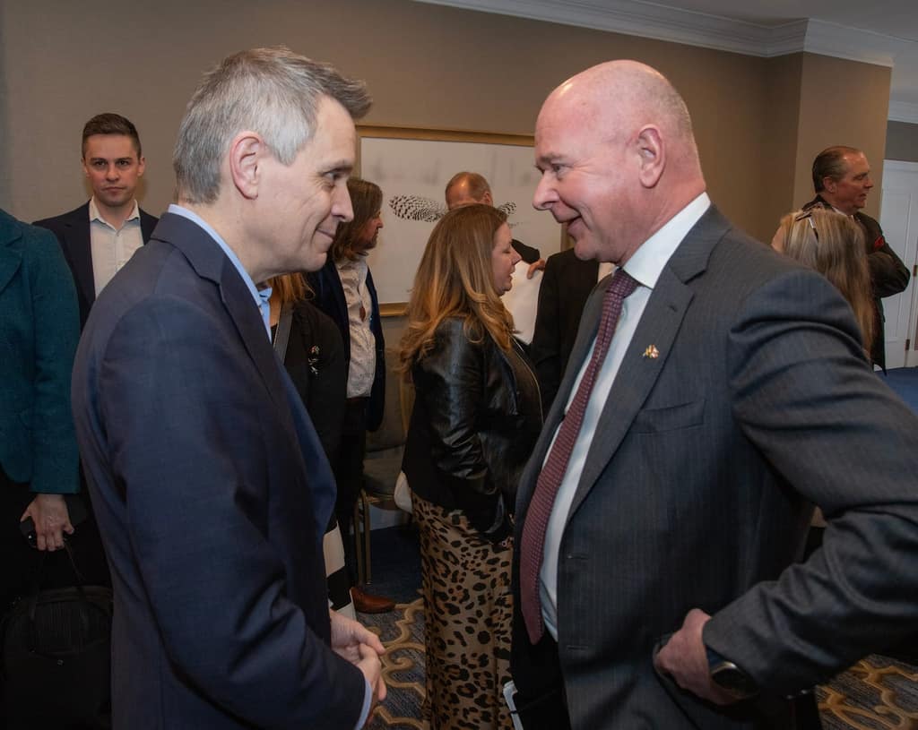 Guests in conversation at a VIP reception